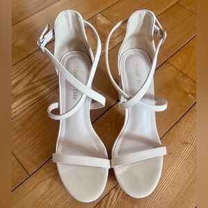 Shoe’N Tale Nude Chunky Block Heel Ankle Strap | 8.5